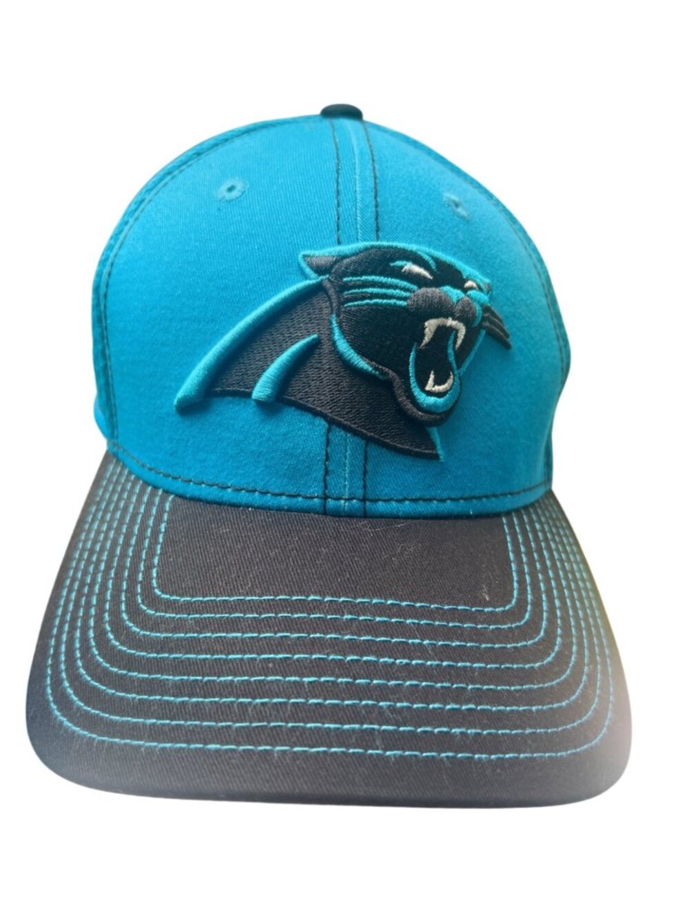 Carolina Panthers New Era 39Thirty Stretch Fit Cap Small-Medium Blue & Black Mes